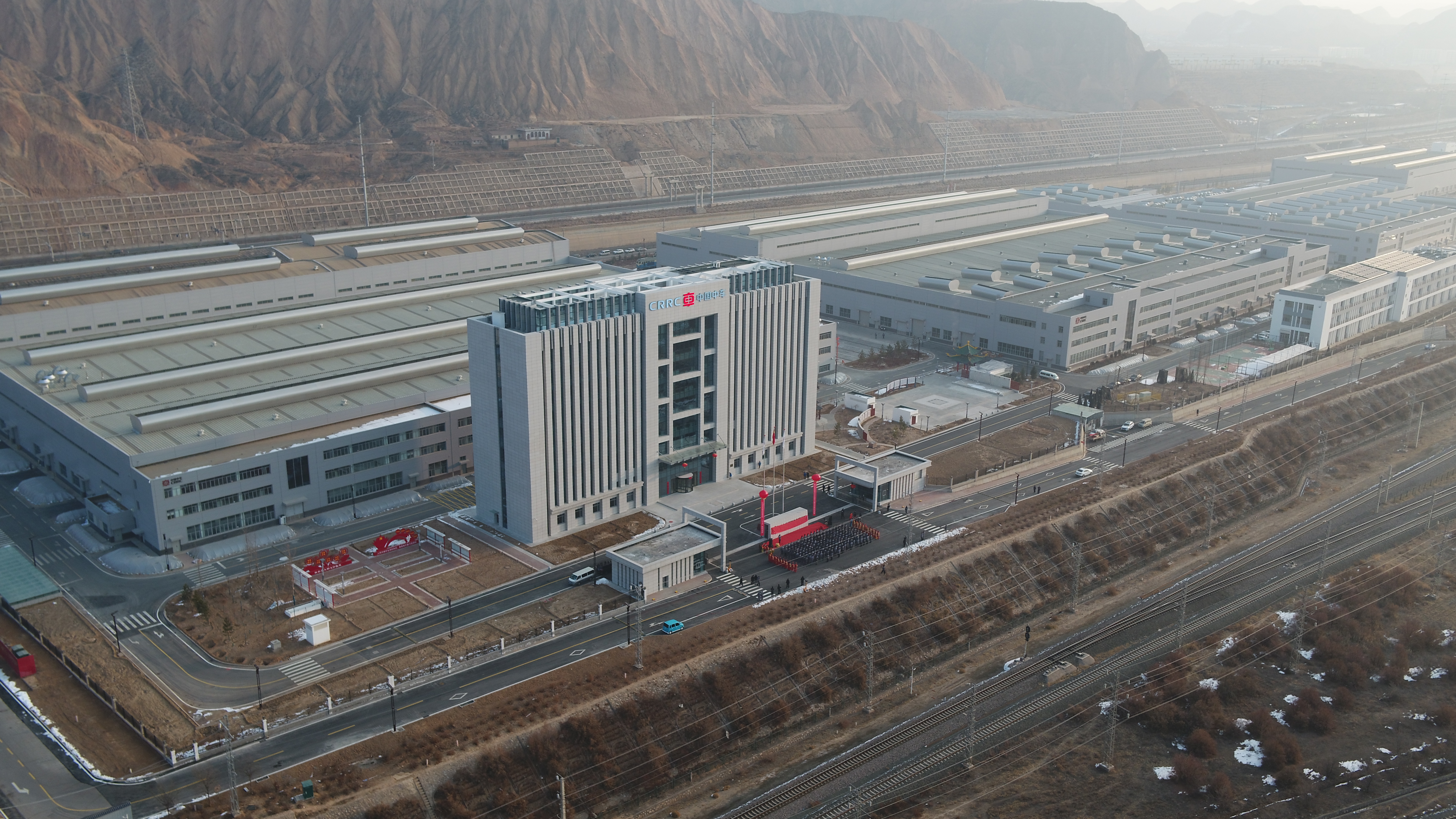 中车兰州公司沙井驿新厂区实景鸟瞰图